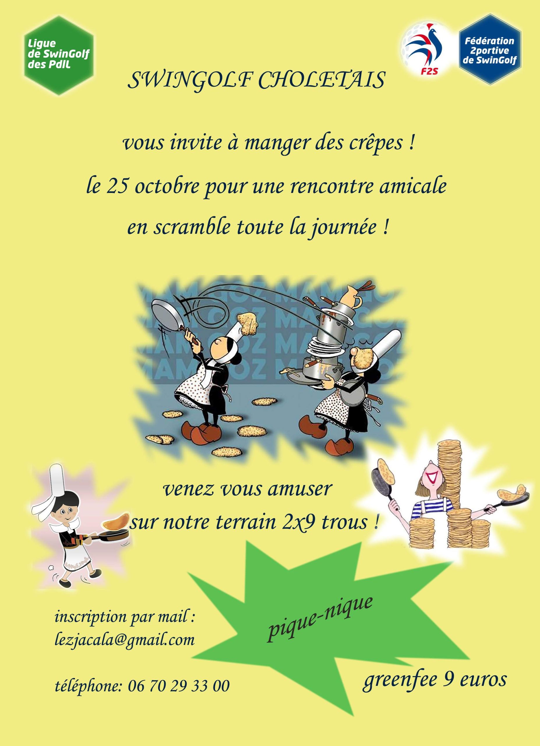 Lire la suite à propos de l’article Rencontre amicale crêpes – Cholet – Samedi 25 octobre