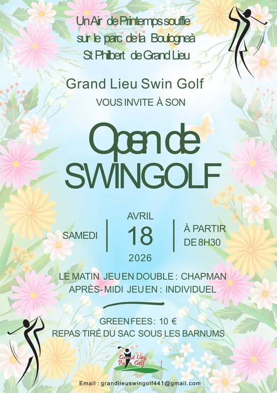 Lire la suite à propos de l’article Open de St Philbert de Grand Lieu – samedi 18 avril